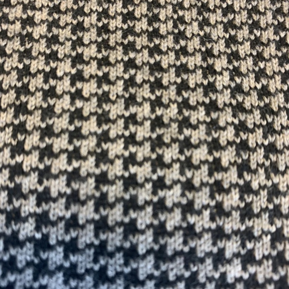 J Jill womens XS Gray Black Houndstooth sweater dress - Picture 3 of 10